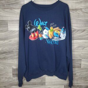 Walt Disney World Disneyland Resort Hanes Sweatshirt Size 2XL Y2K Walt Disney